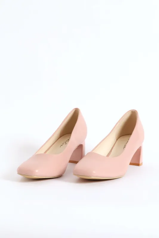 Square Toe Block Court Heel - Mink sold by Edgars