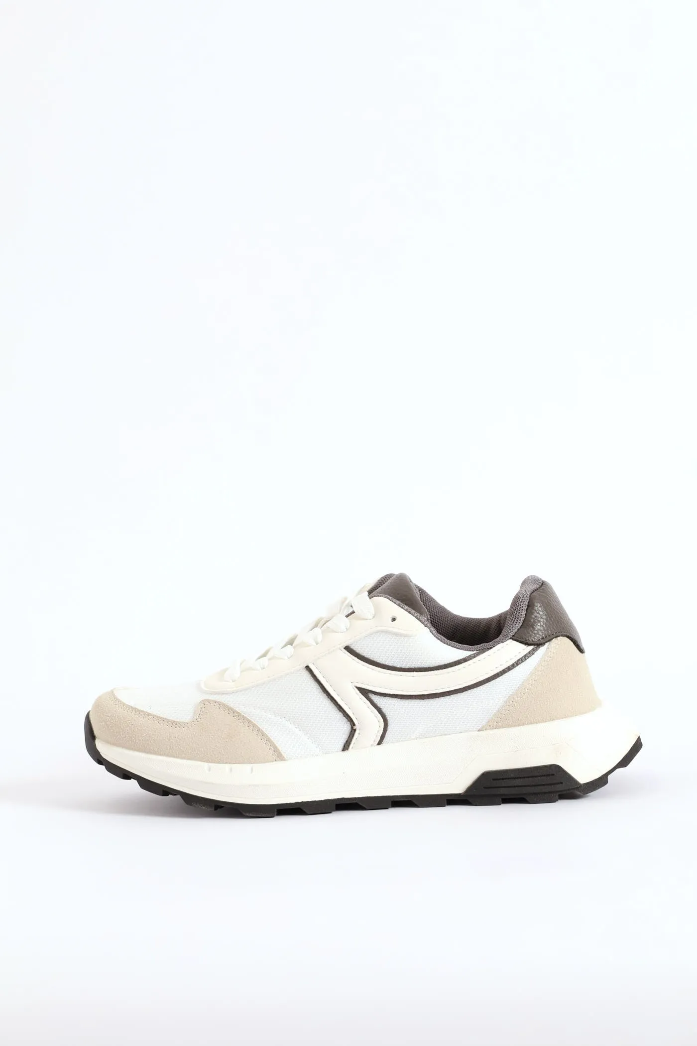 Retro Lace Up Trainer - White/Grey sold by Edgars product image thumbnail 3