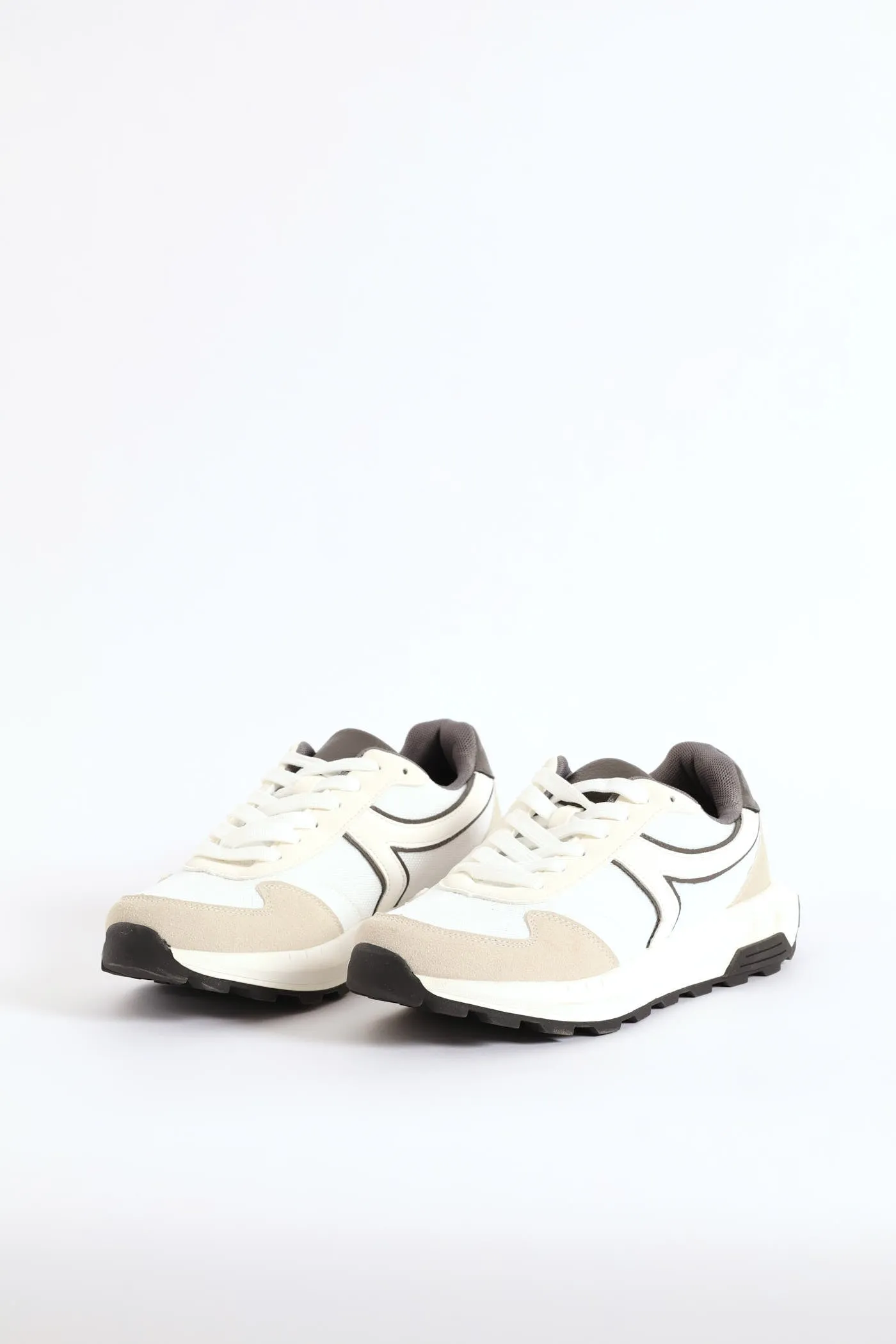 Retro Lace Up Trainer - White/Grey sold by Edgars product image thumbnail 4