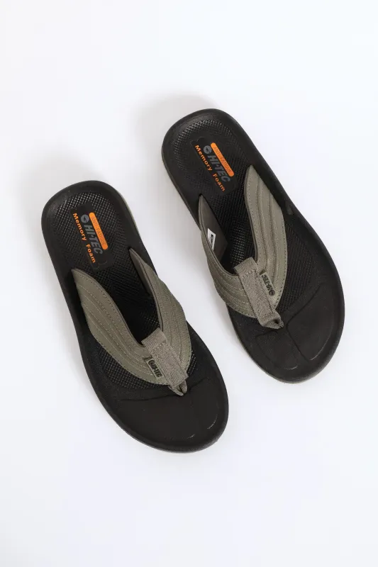 Marine Wide Vamp Sandal - Olive sold by Edgars