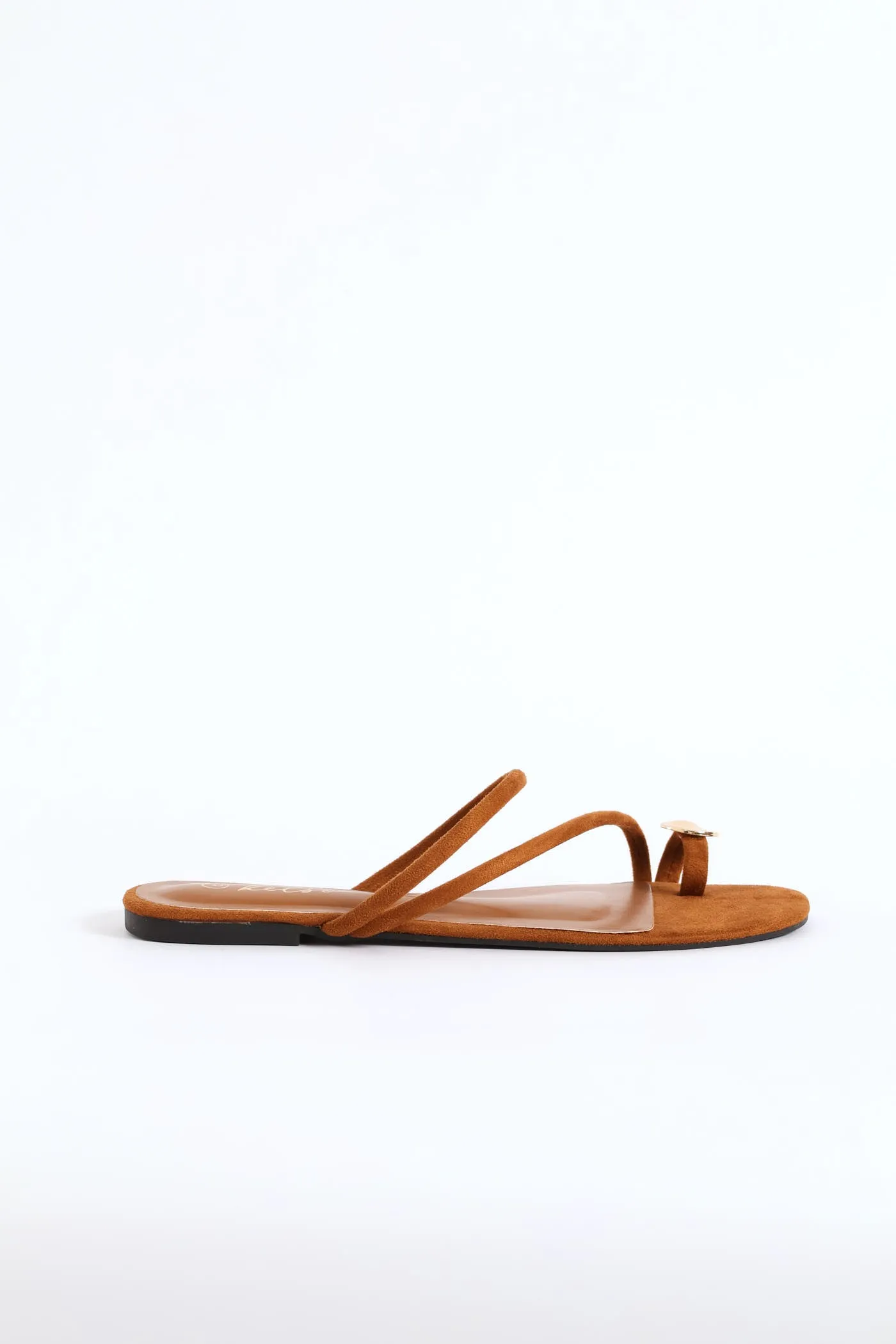 Metal Circle Trim Basic Toe Post Mule Sandal - Chocolate sold by Edgars product image thumbnail 4