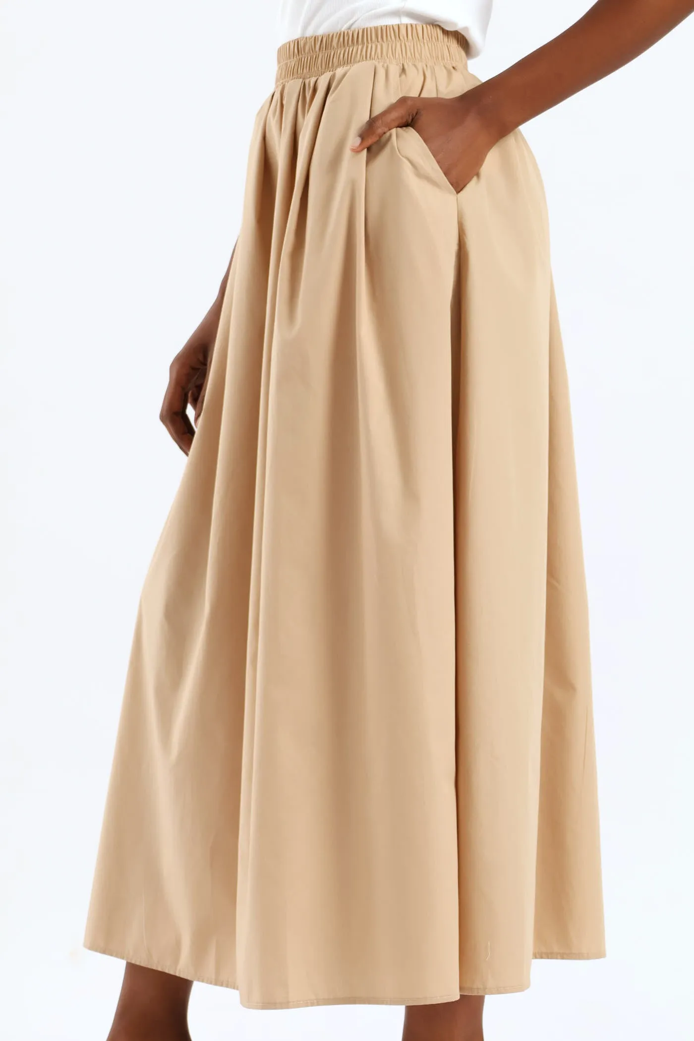 Pull-On Poplin Midaxi Skirt - Stone sold by Edgars product image thumbnail 3