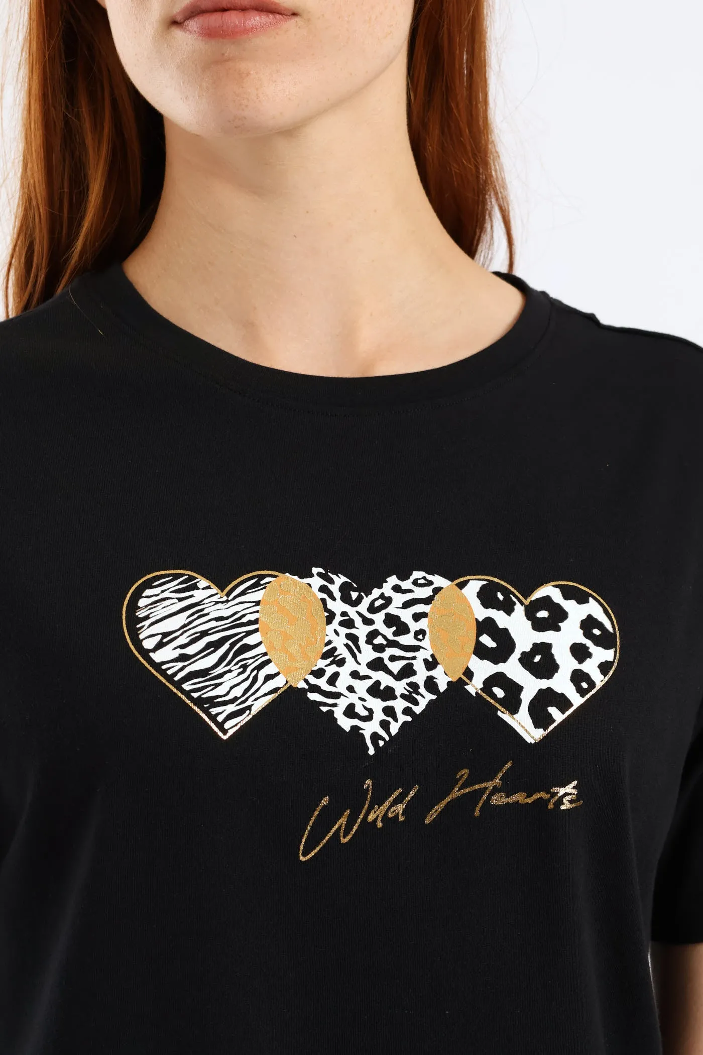 Animal Print Hearts Tee - Black sold by Edgars product image thumbnail 2