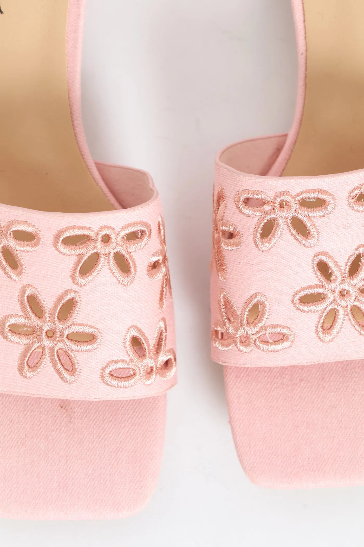 Lazer Cut Flower Single Band Mule Sandal - Pink sold by Edgars product image thumbnail 3