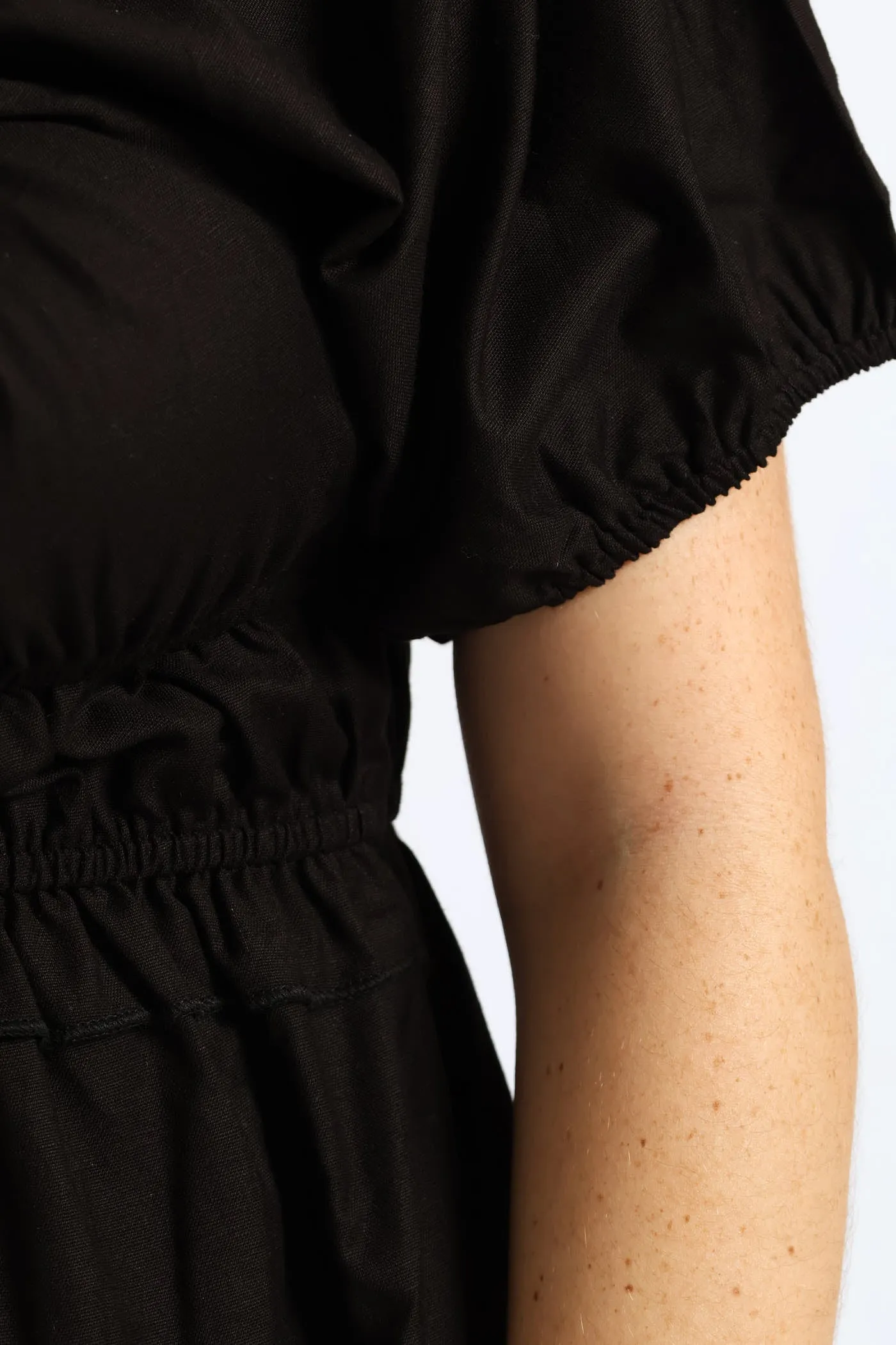 Linen Tie Front Mini Dress - Black sold by Edgars product image thumbnail 3