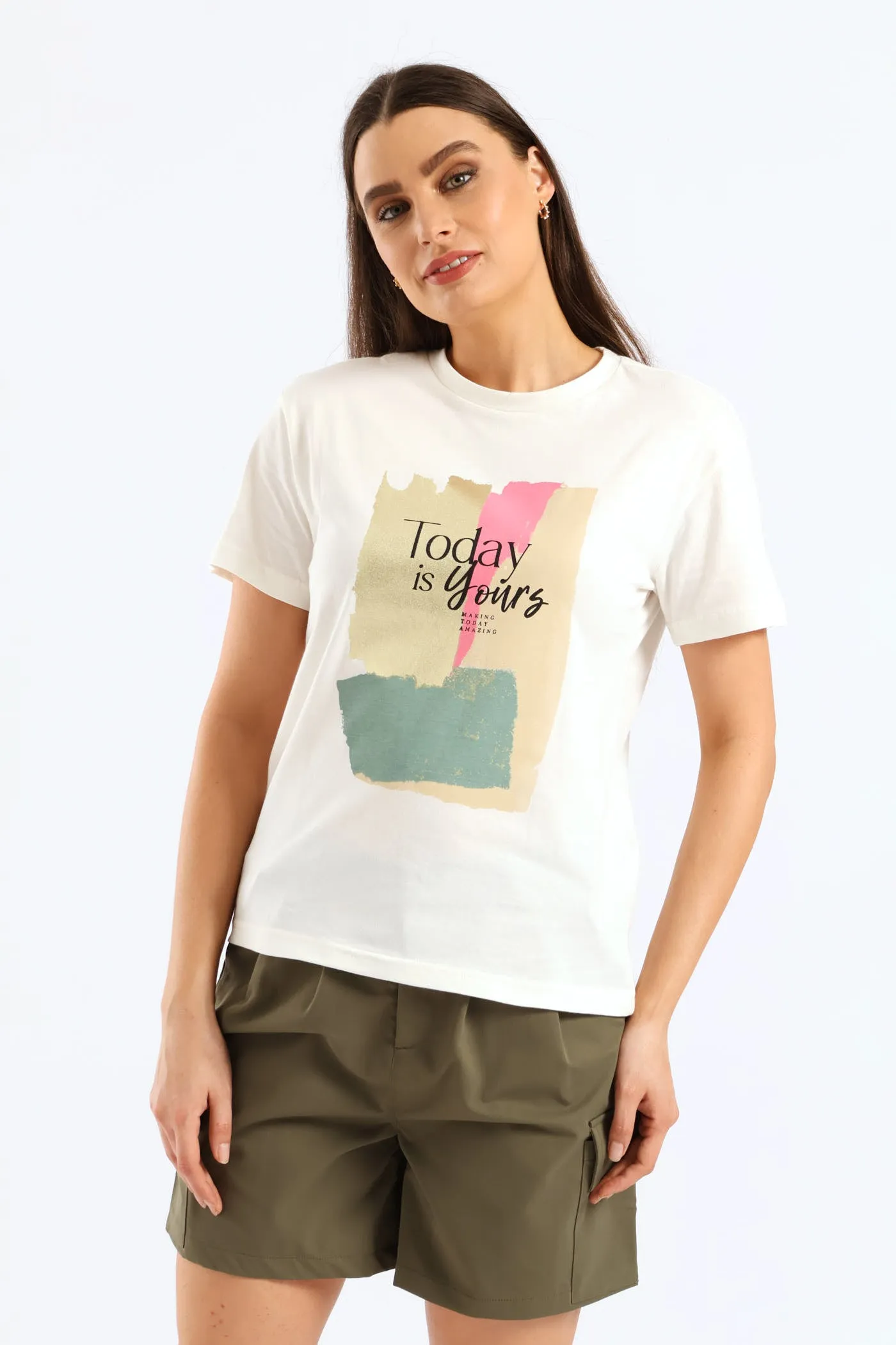 Today Is Yours Brushstroke Tee - Cream sold by Edgars product image thumbnail 5
