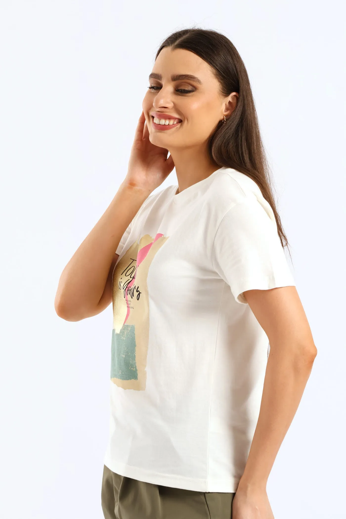 Today Is Yours Brushstroke Tee - Cream sold by Edgars product image thumbnail 3