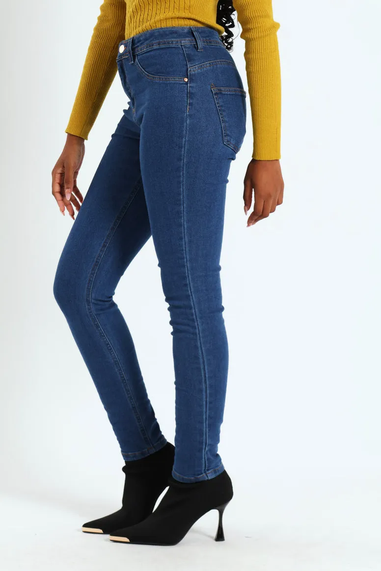 Regular Rise Push-Up Skinny Denim - Dark Wash sold by Edgars product image thumbnail 3