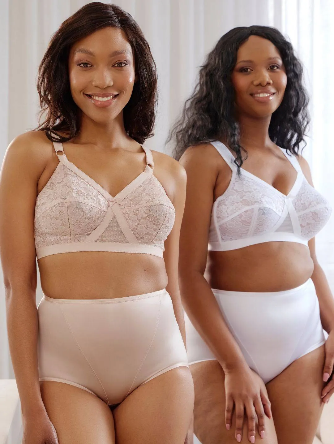 2 Pack Lace Cross Your Heart Bras - Beige/White sold by Edgars product image thumbnail 2