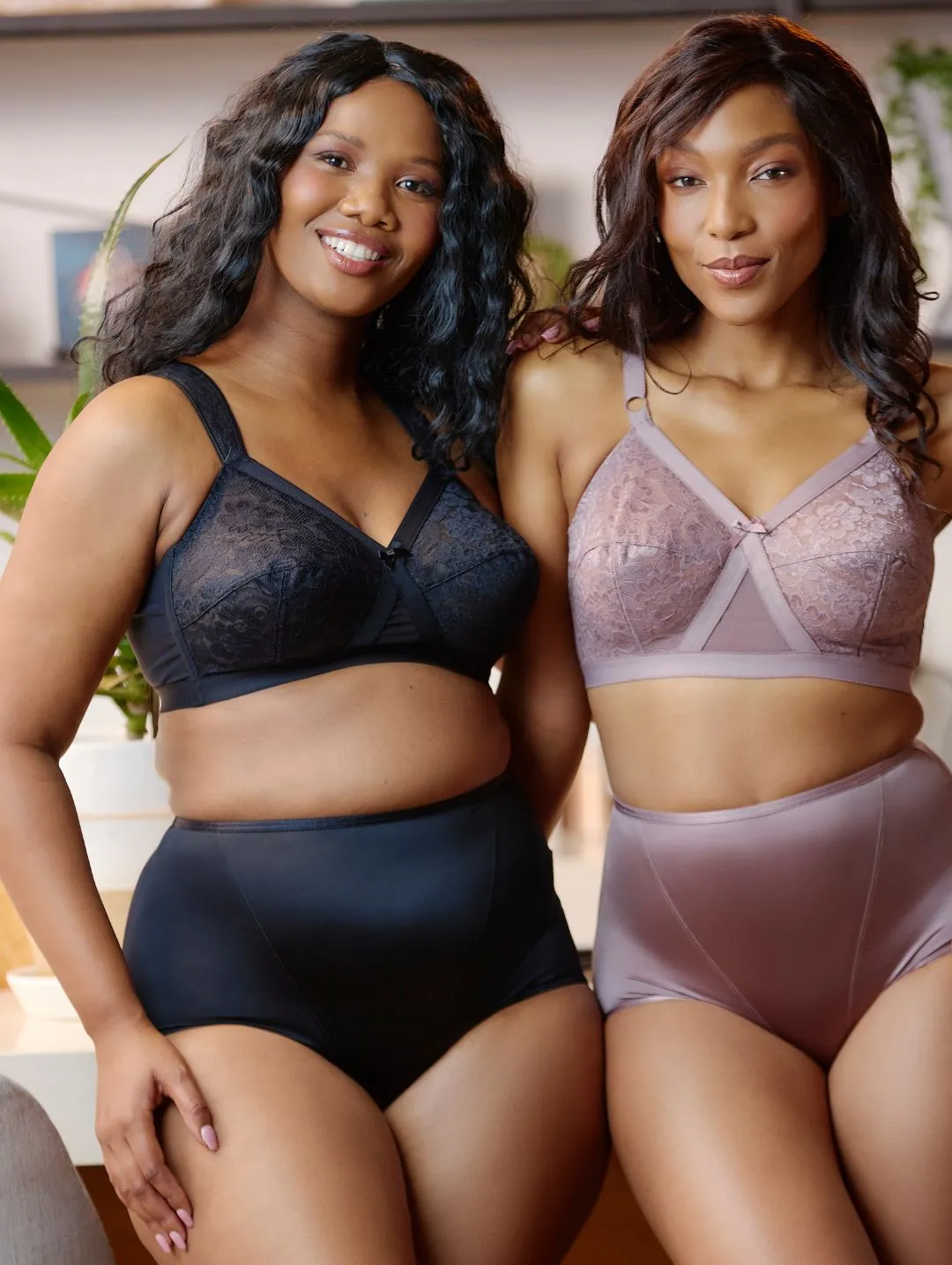 2 Pack Lace Cross Your Heart Bras - Mocha/Black sold by Edgars product image thumbnail 2