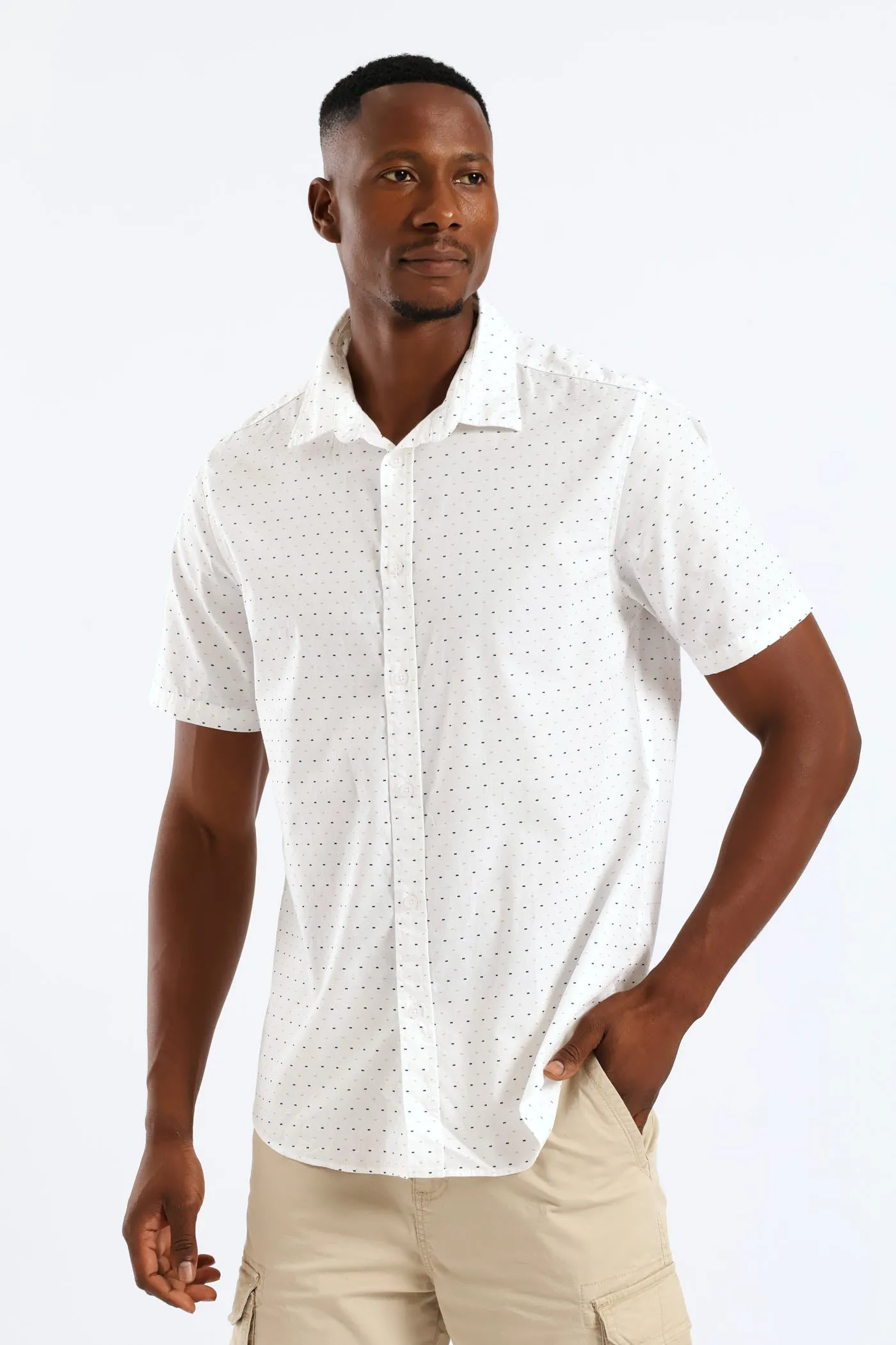 Dot Dash Regular Shirt - White sold by Edgars product image thumbnail 3