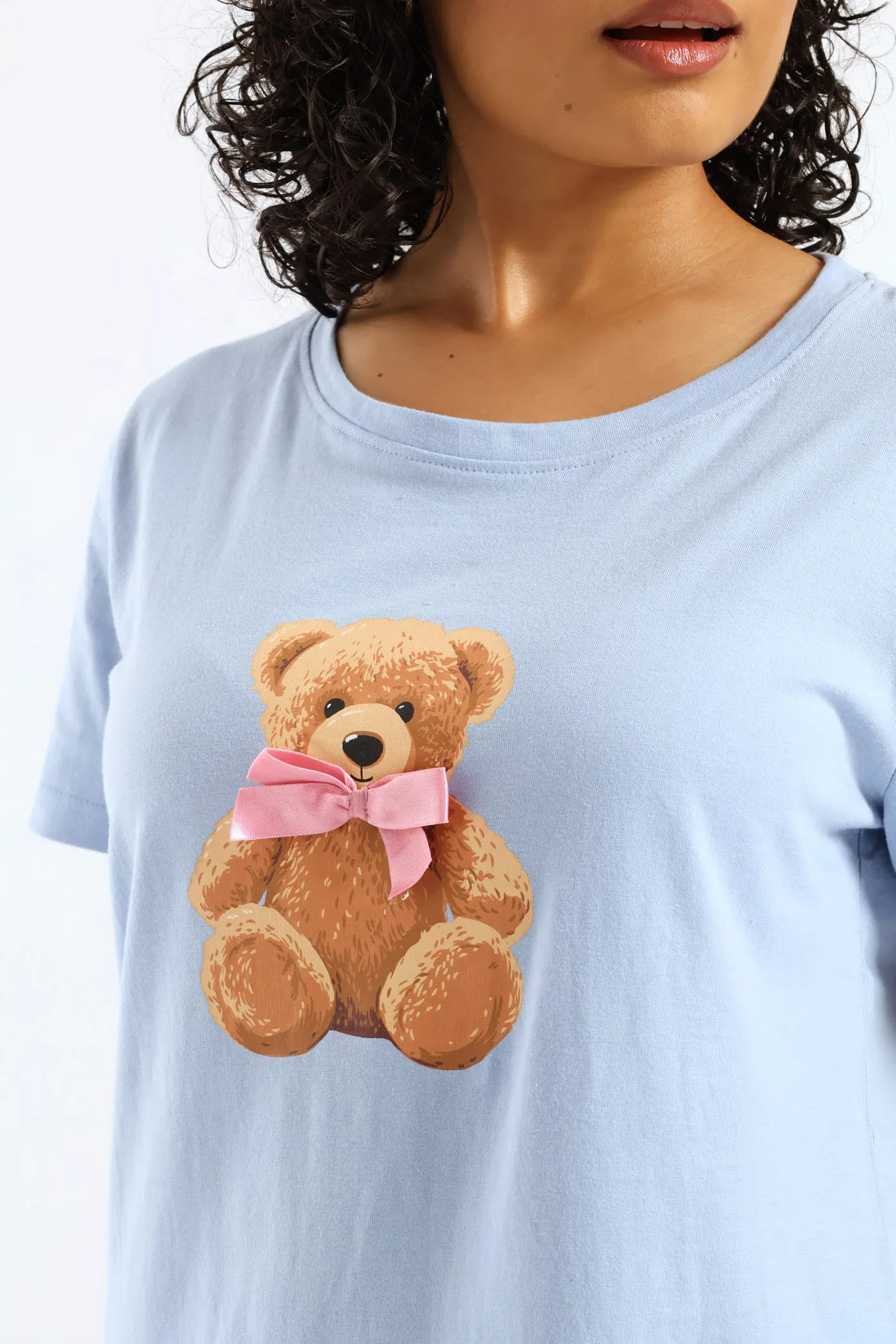 Teddy Bow Knit Short Set - Blue sold by Edgars product image thumbnail 2