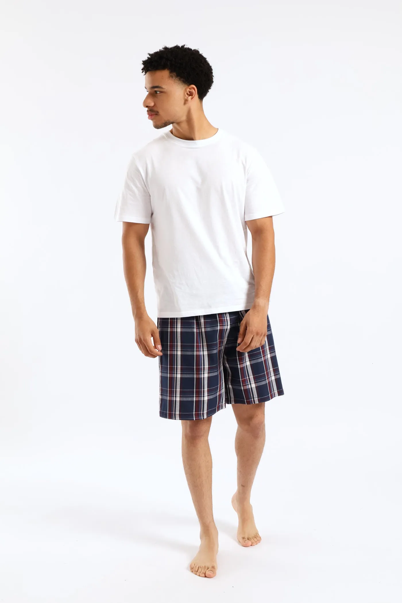 Check Woven Shorts - Navy/Burgundy sold by Edgars product image thumbnail 5