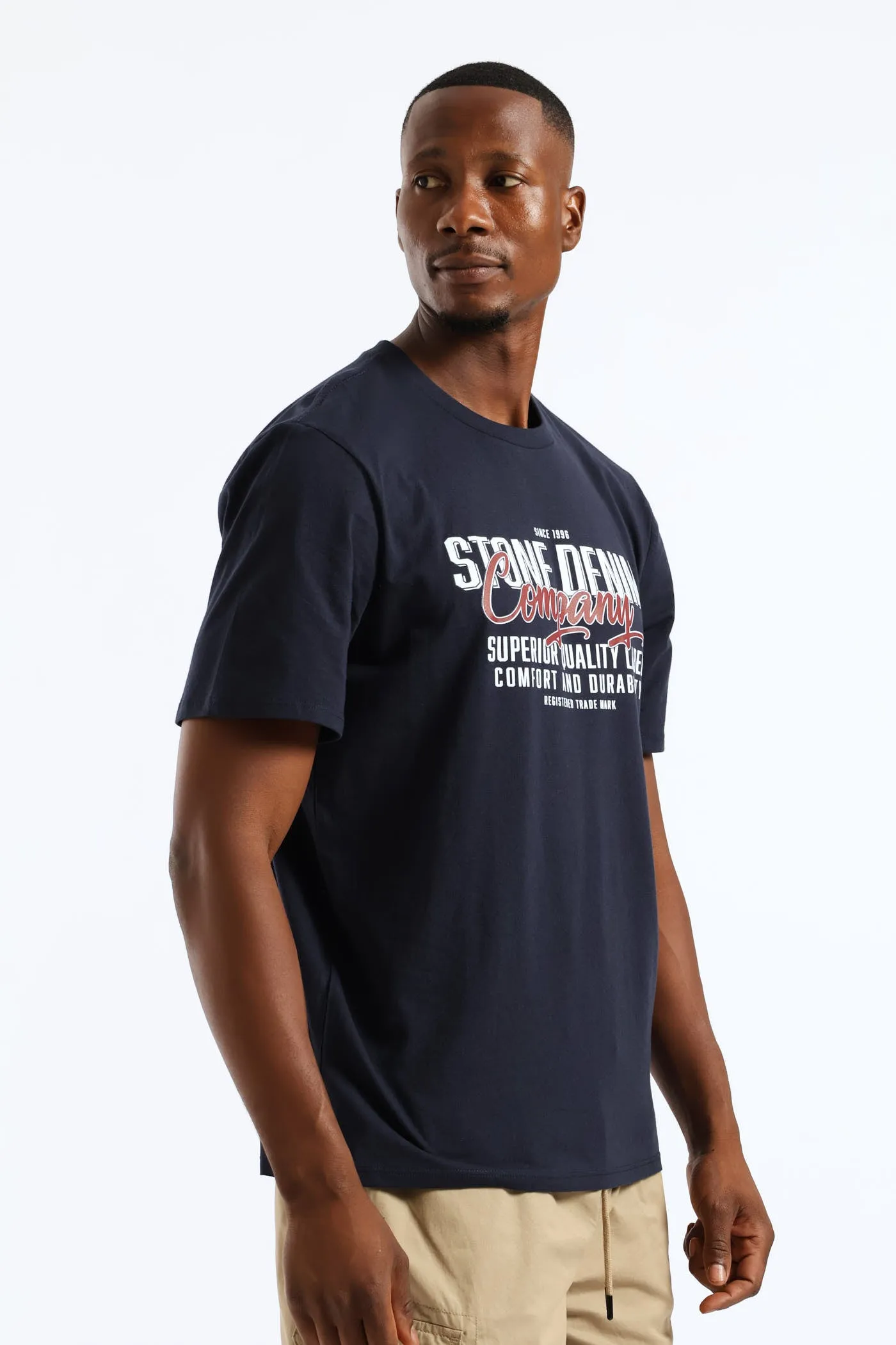Superior Quality Label Tee - Navy sold by Edgars product image thumbnail 3