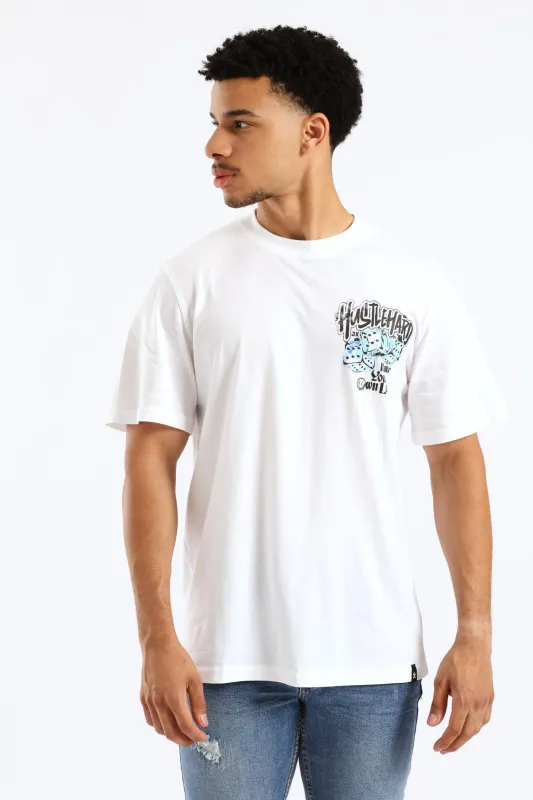 Dice Front & Back Tee - White sold by Edgars