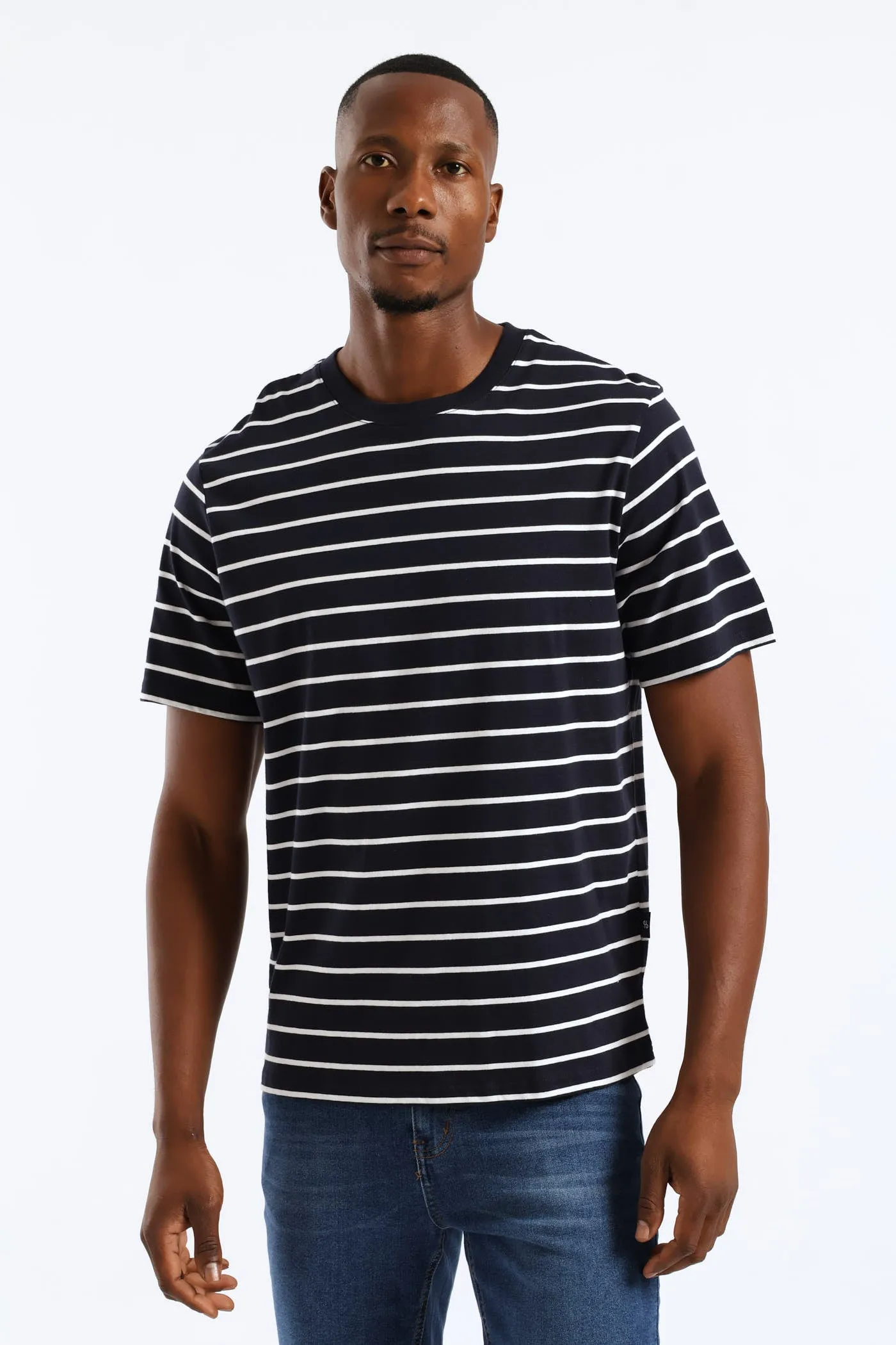 Stripe Tee - Navy sold by Edgars