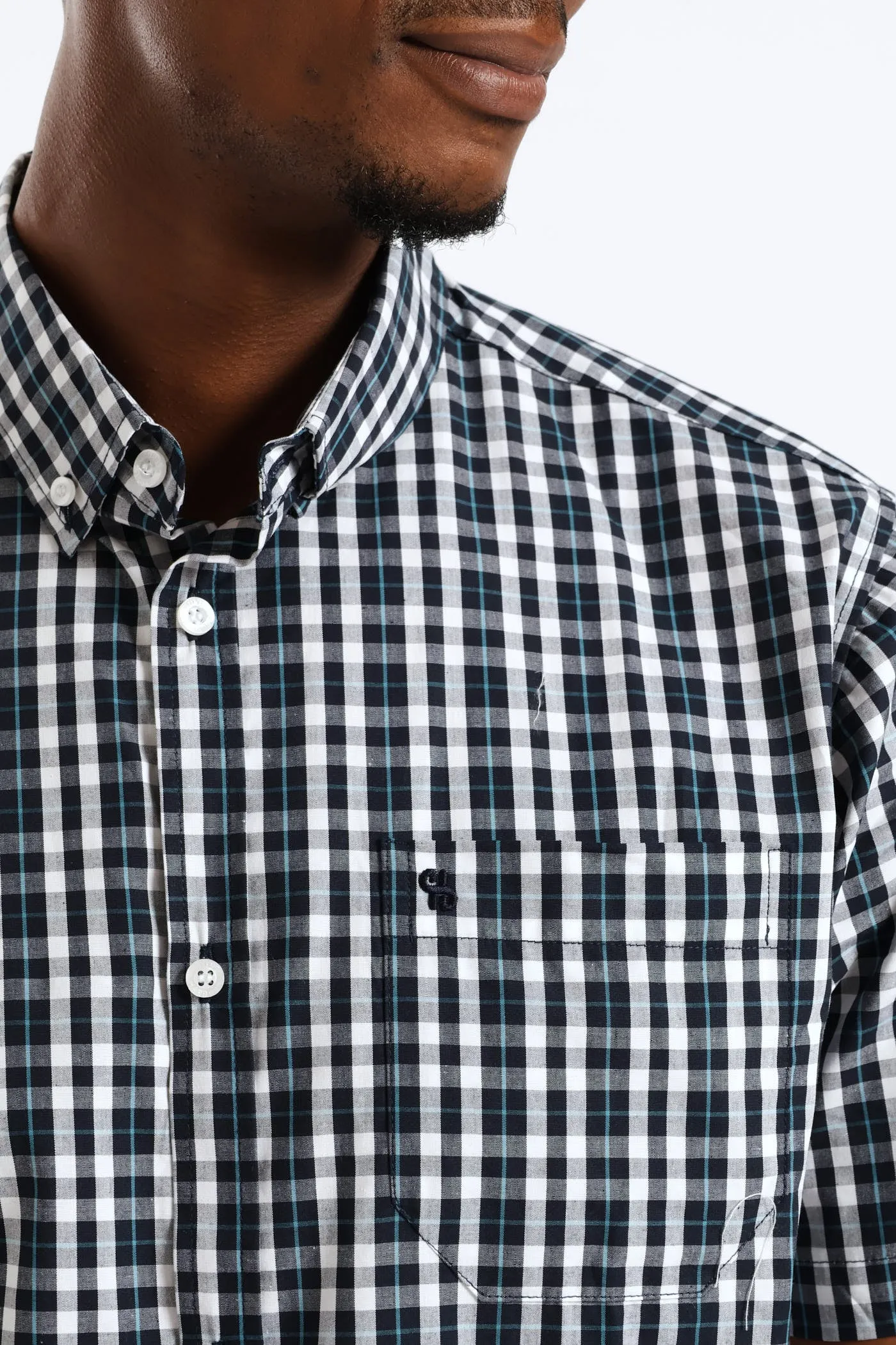 Button Down Check Shirt - White sold by Edgars product image thumbnail 2