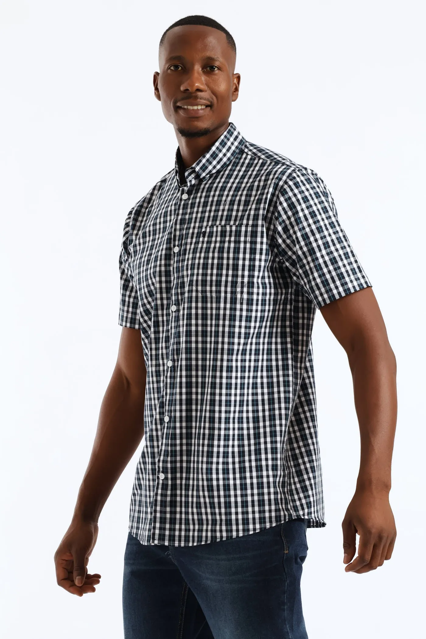 Button Down Check Shirt - White sold by Edgars product image thumbnail 3