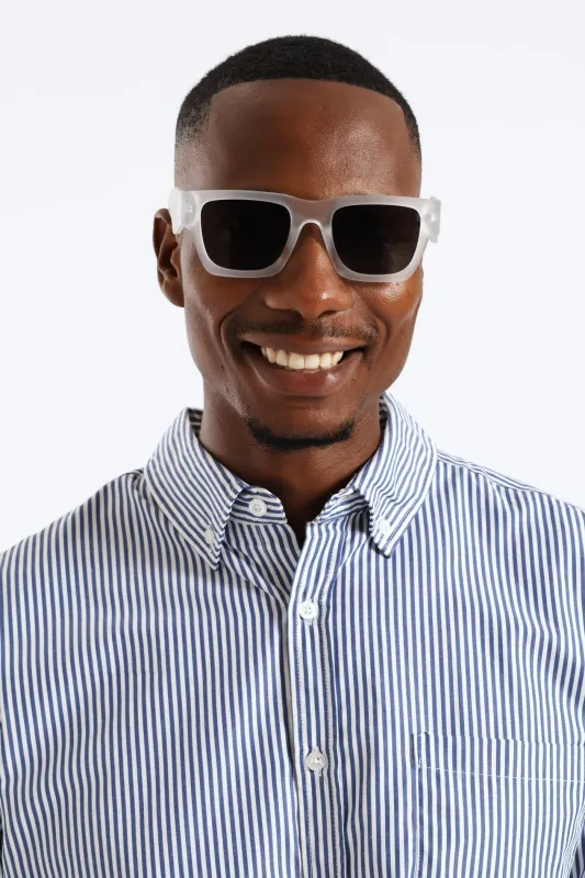 Rubber Clear Sunglasses - Charcoal made by Edgars