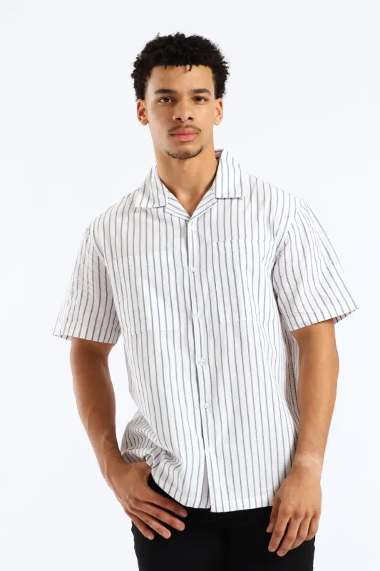 Mini Stripe Shirt - Stone sold by Edgars