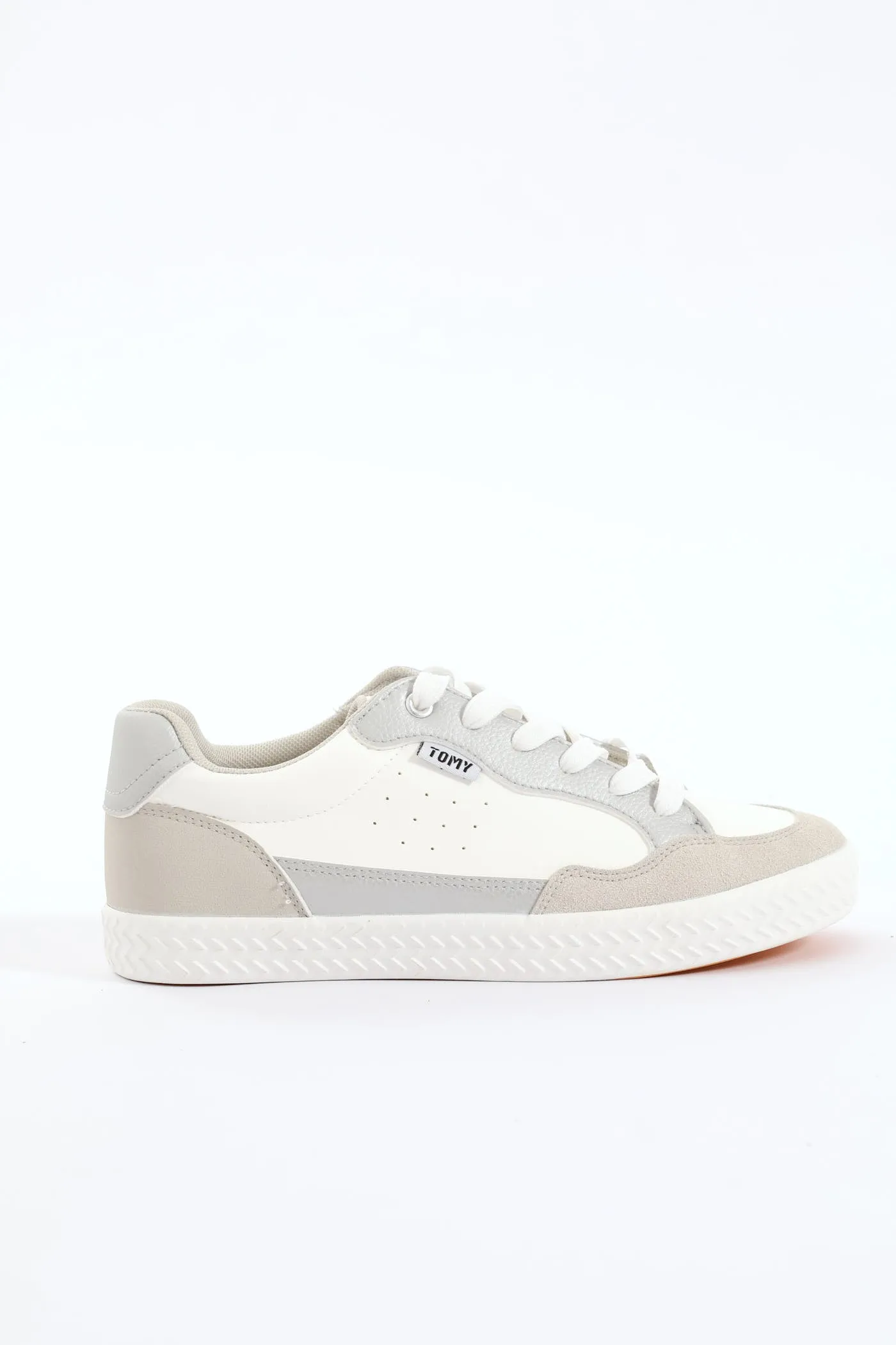 Palesa Faux Leather Suede Sneaker - White/Grey sold by Edgars product image thumbnail 2