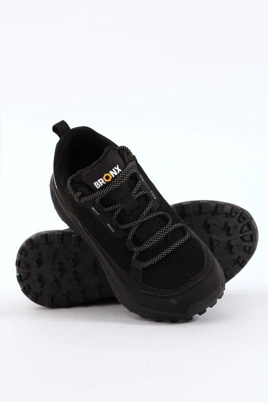 Paragon Mesh Lace Up Trainer - Black sold by Edgars