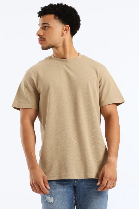 Waffle Crew Surf Int Tee - Taupe sold by Edgars