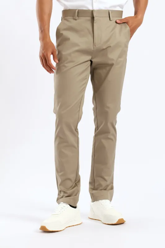 Slim Smart Chino Trouser - Camel sold by Edgars