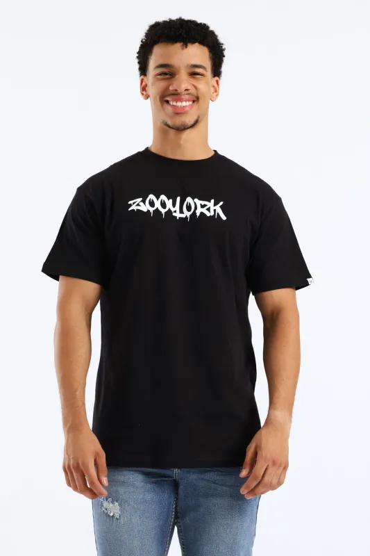 Skate Board Back Print Tee - Black sold by Edgars