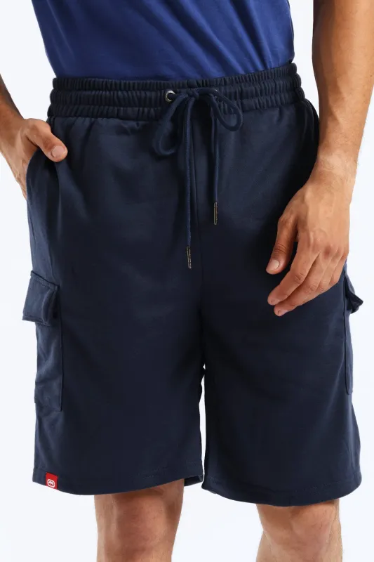 Cargo Fleece Shorts - Navy sold by Edgars