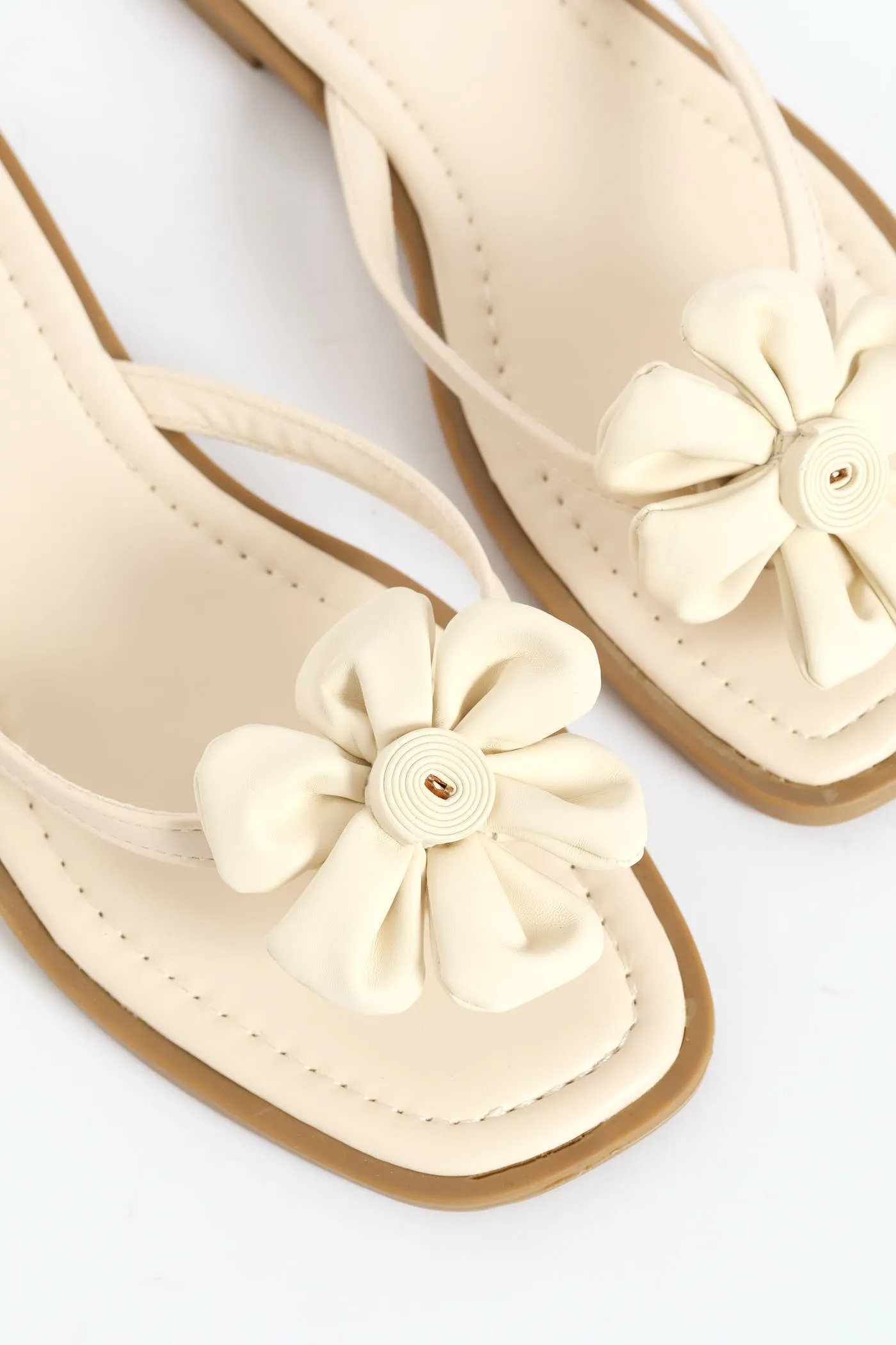 Flower Detail Thong Sandal - Off White sold by Edgars product image thumbnail 2