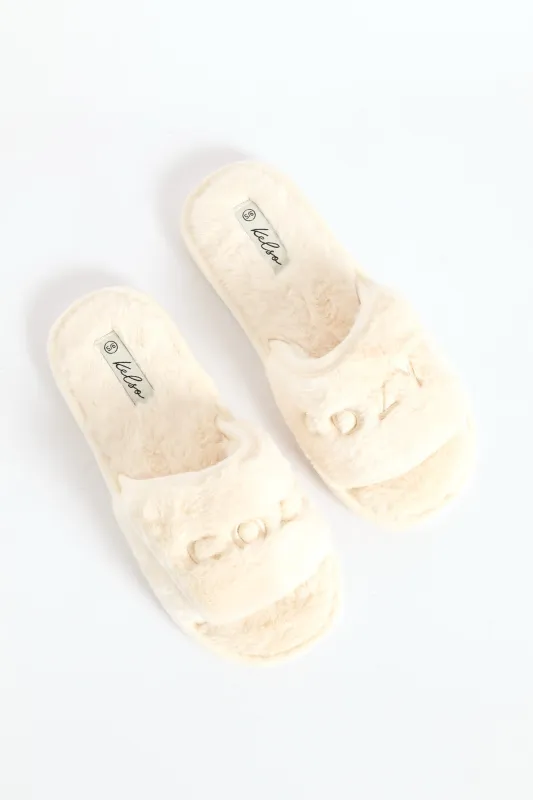 Cozy Single Band Slipper - Natural sold by Edgars