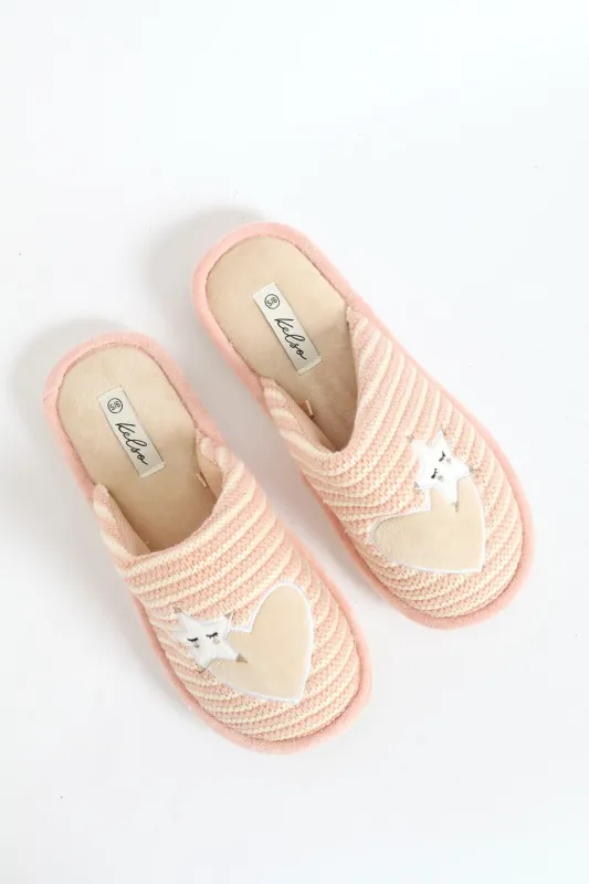 Heart & Star Slipper - Blush sold by Edgars