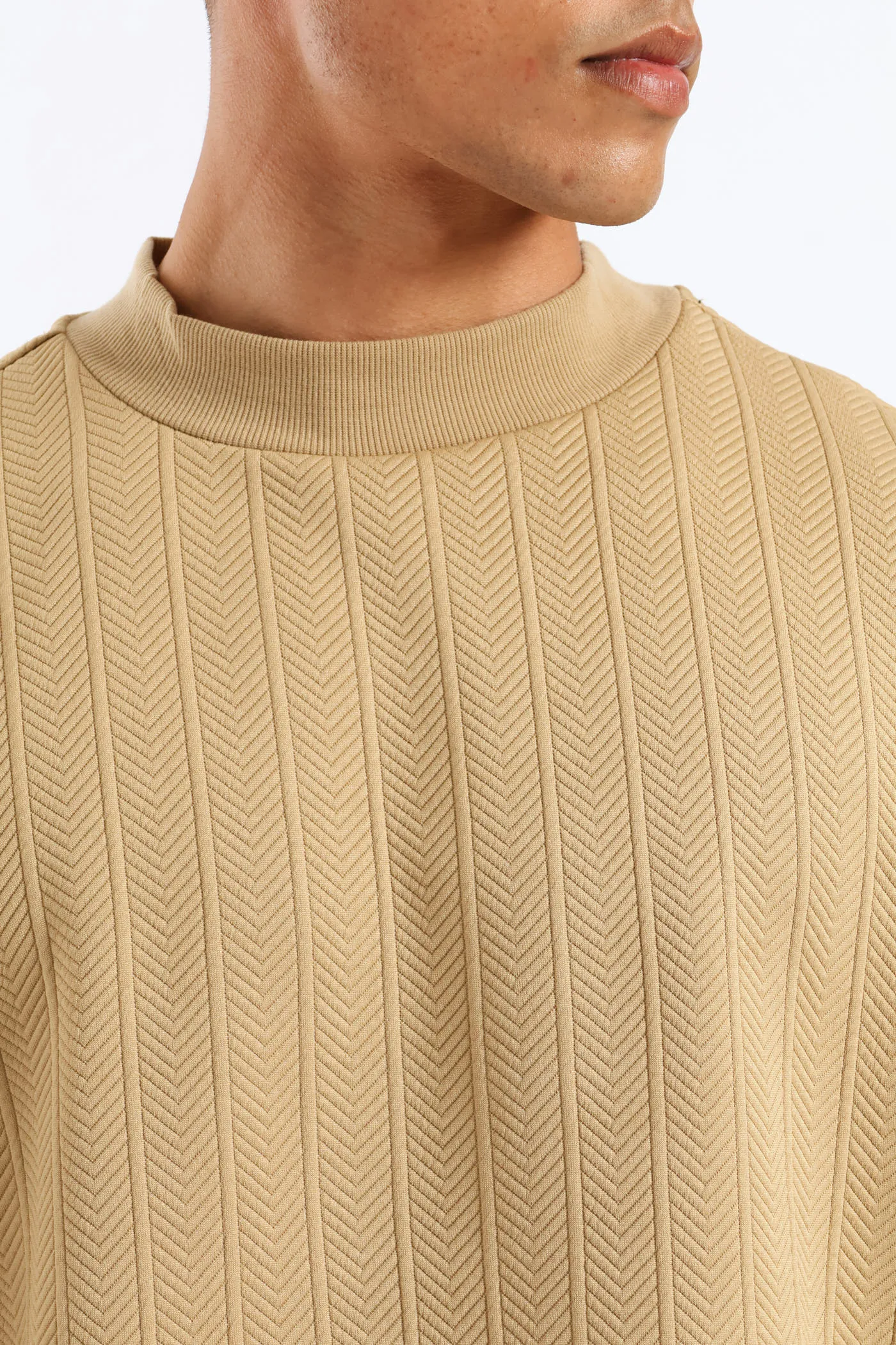 Textured Stretch T-Shirt - Stone sold by Edgars product image thumbnail 2