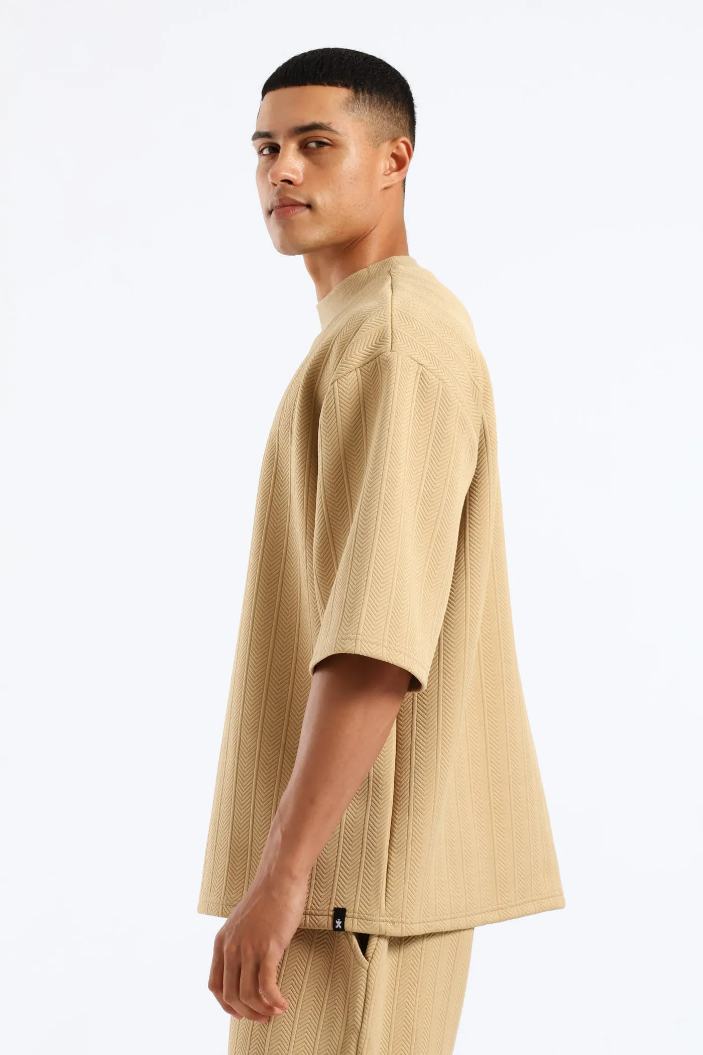 Textured Stretch T-Shirt - Stone sold by Edgars product image thumbnail 3