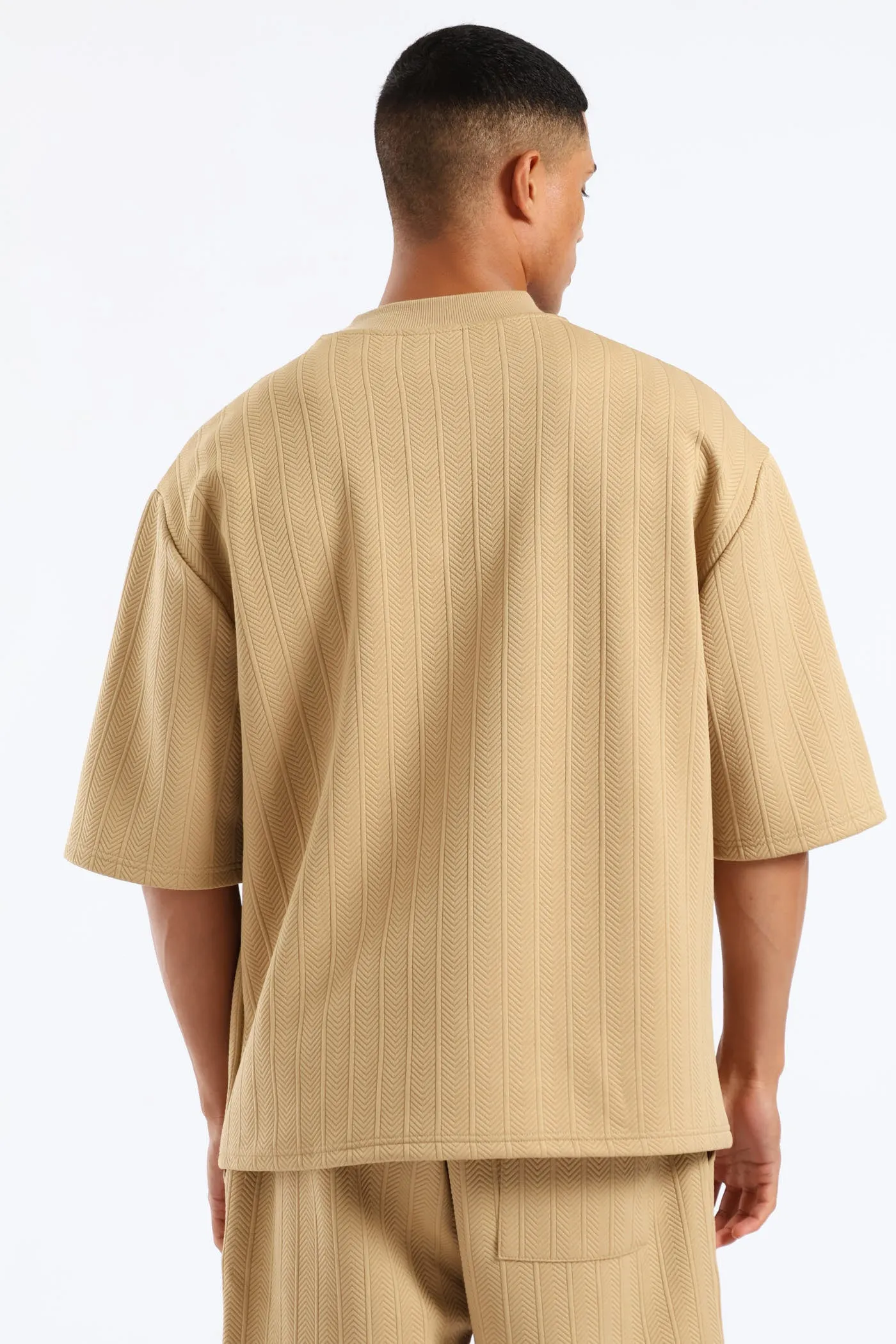 Textured Stretch T-Shirt - Stone sold by Edgars product image thumbnail 4