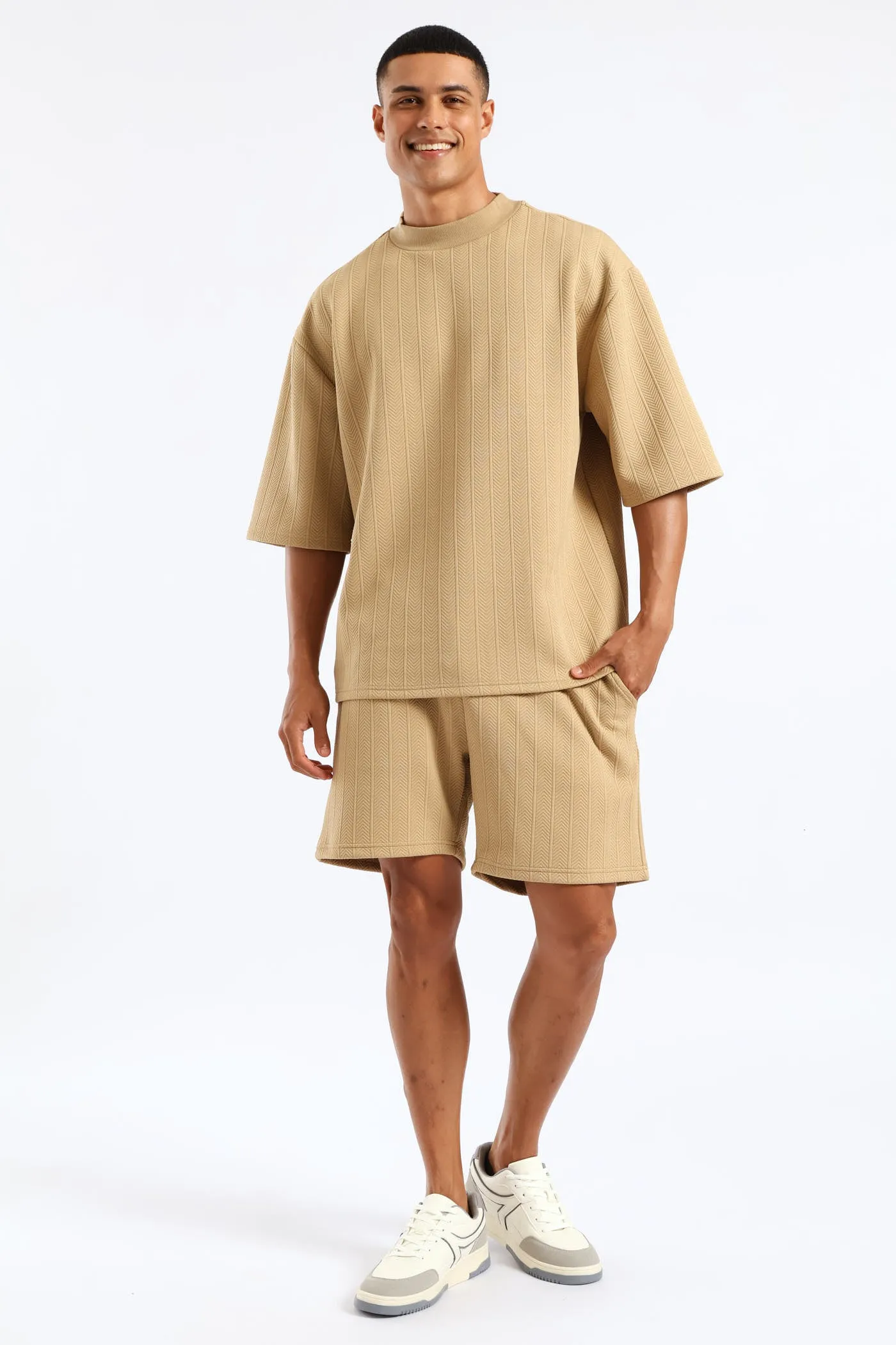 Textured Stretch T-Shirt - Stone sold by Edgars product image thumbnail 5