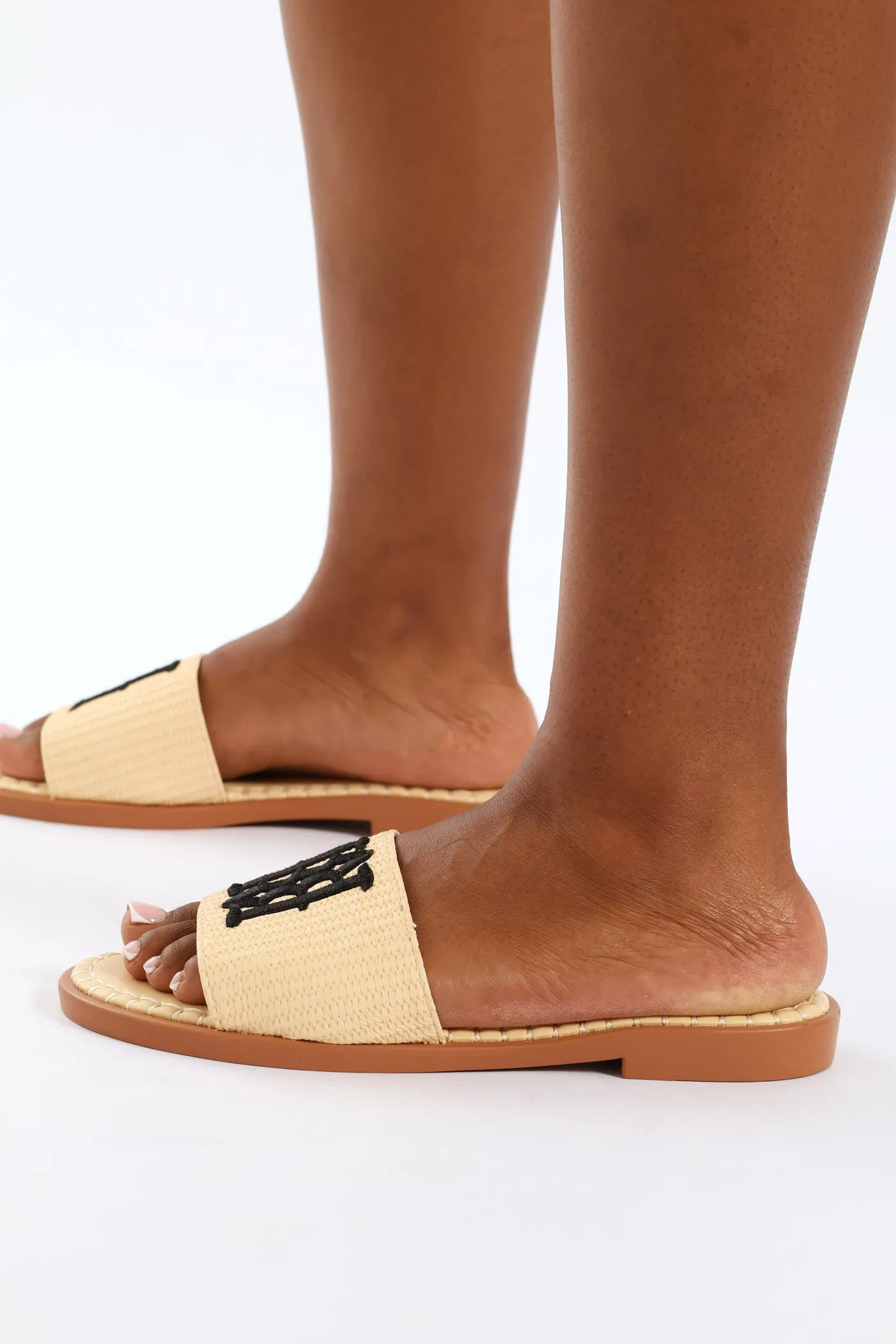 Whipstitch Detail Single Band Sandal - Natural sold by Edgars product image thumbnail 3