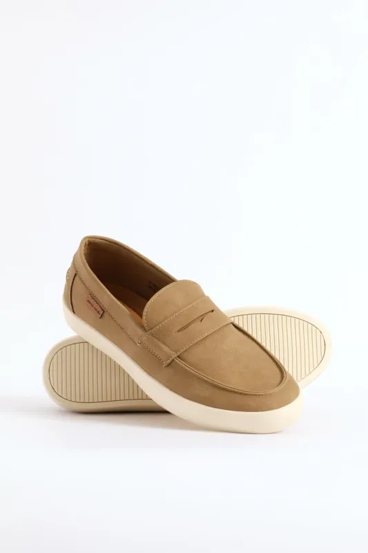 Slip On Casual Penny Moccasin - Taupe sold by Edgars