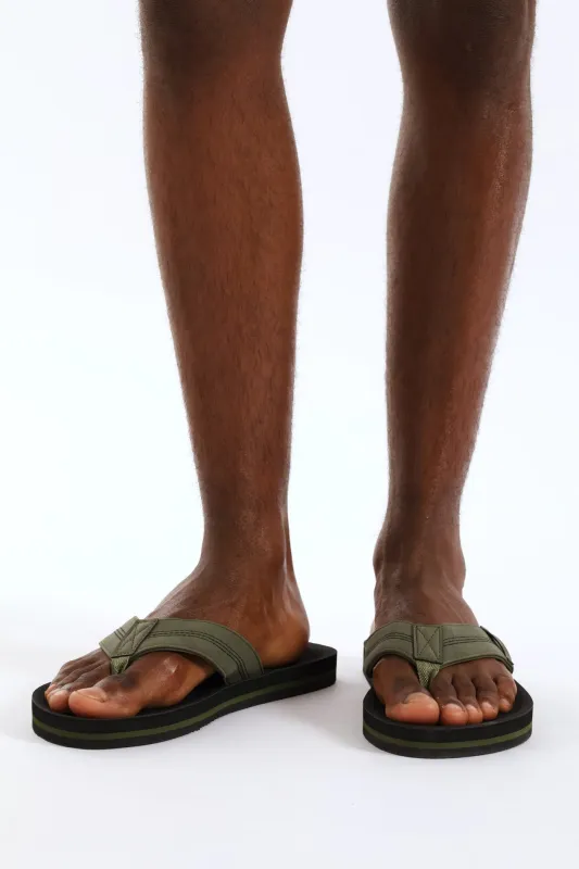 Moulded Footbed Wide Vamp Sandal - Black sold by Edgars