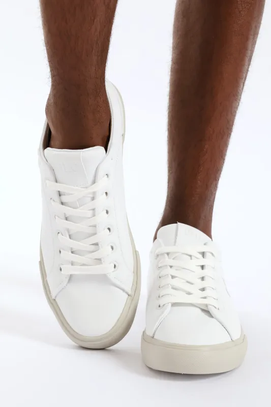 Basic Pu Lace Up Sneaker - White sold by Edgars
