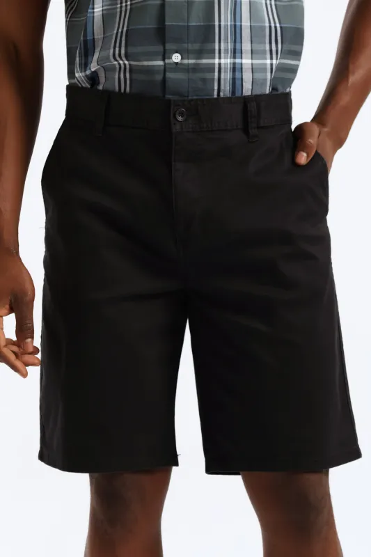 Plain Chino Short - Black sold by Edgars