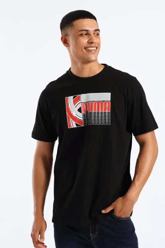 Graphic Motorsport Tee - Black sold by Edgars
