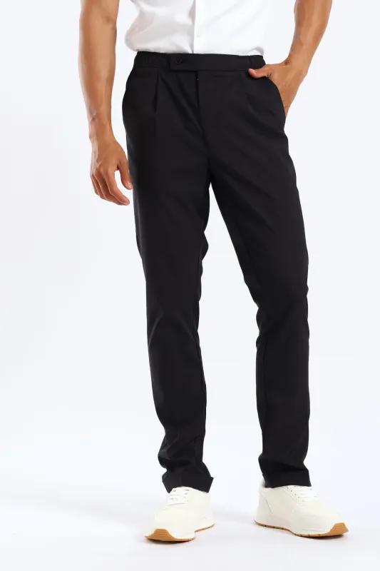 Elasticated Pleated Trouser - Black sold by Edgars