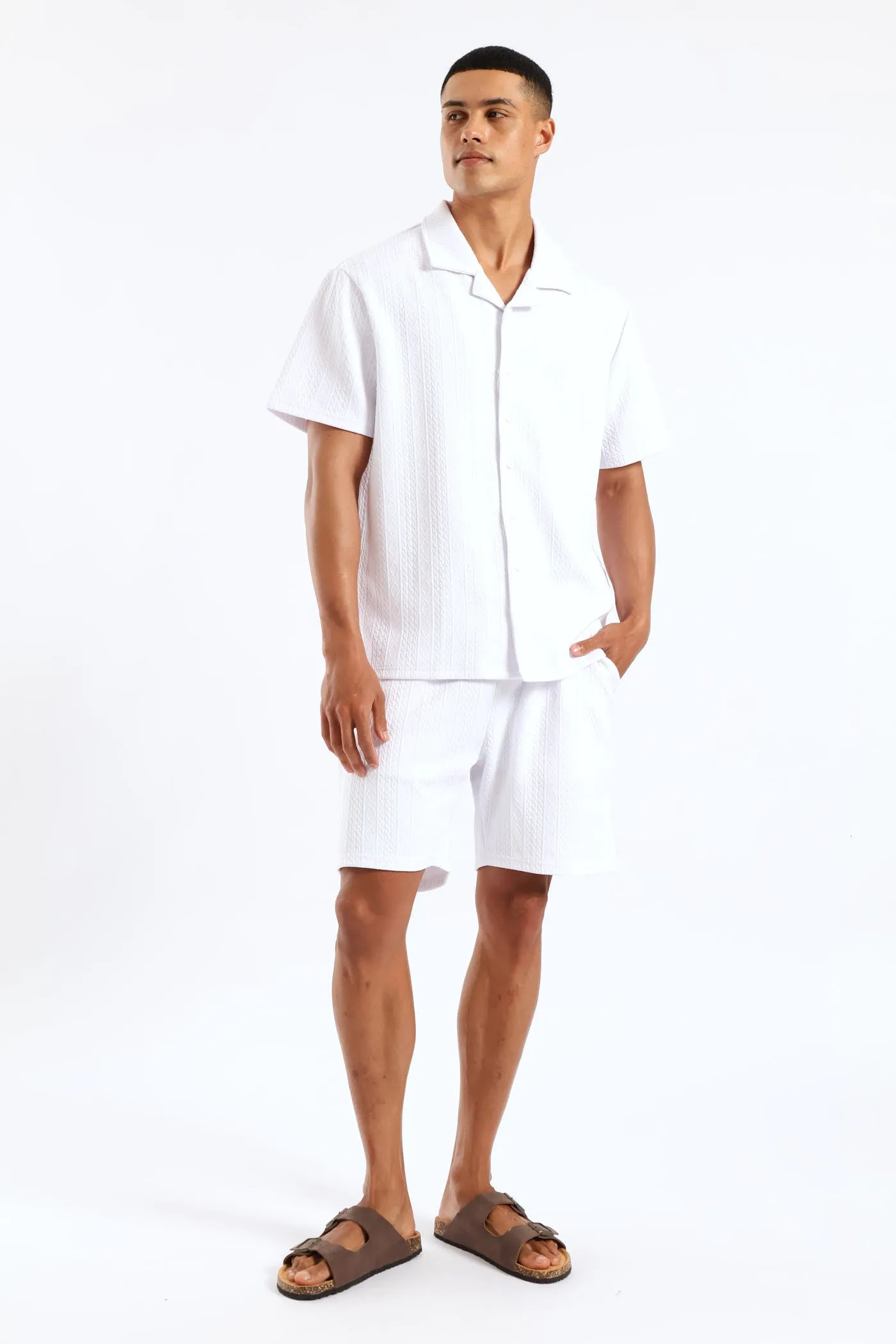 Textured Cable Knit Shorts - White sold by Edgars product image thumbnail 5