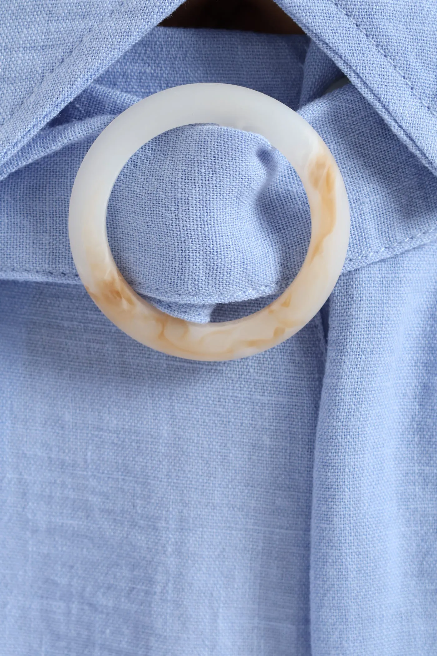 Pinched Seam O-Ring Self Belt Wideleg Pant - Periwinkle sold by Edgars product image thumbnail 5