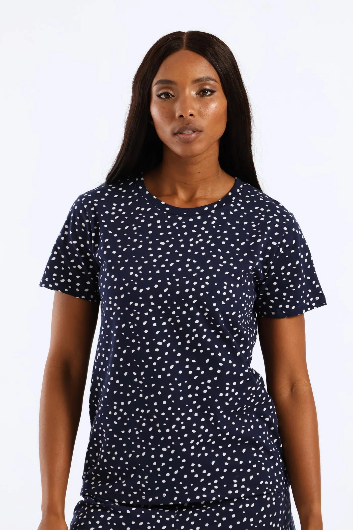 Spots Sleep Tee - Navy/White sold by Edgars