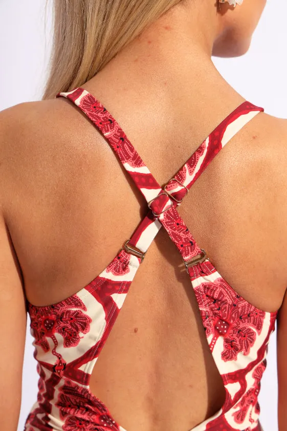 1Pc Side Tie Scarf Print Swimsuit - Multi sold by Edgars product image thumbnail 2