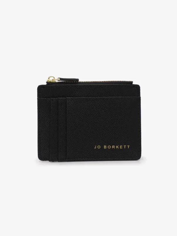 Jessica Pebble Surface Cardholder With Embossed Logo - Black sold by Edgars