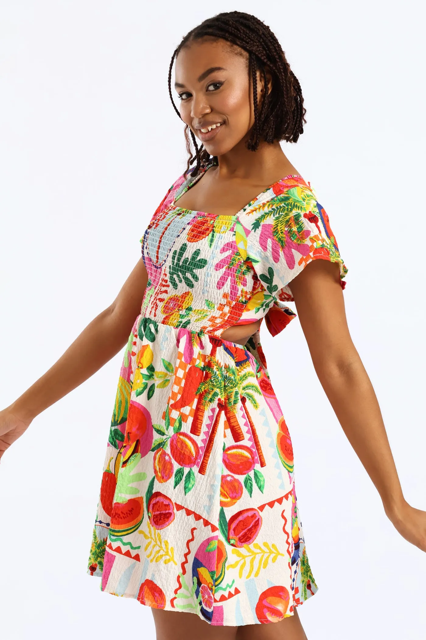 Tropical Smock Mini Dress - Multi sold by Edgars product image thumbnail 3